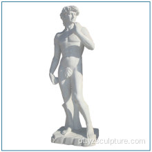 Nature Stone Life Size White Marble David Statues